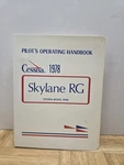 1978 Cessna Skylane Rg R182 Pilot's Operating Handbook & Binder D1115-13. Fixed Price $59.87.