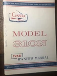 Cessna Owner's Manual 310N 1968. Fixed Price $19.95.