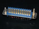 Amphenol 26-159-24P-H Pole Chassis Plug With X Guiding Pins Gold Plated. Fixed Price $24.00.