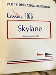 Exc. 1976 Cessna Skylane 182P Pilot's Operating Handbook & Binder D1062-13. Fixed Price $395.00.