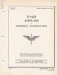 1943 Aaf Bell P-39D Airacobra Fighter Overhaul Pilots Flight Manual Handbook-cd. Fixed Price $74.99.