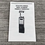 Vintage Sts AV7600VOR Handheld Transceiver Operator's Manual Radio Guide Pb. Fixed Price $13.99.