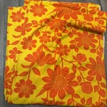 Vtg 60S 70S Neon Orange Yellow Nos Terry Flower Power Material 102 X 44. Fixed Price $125.99.