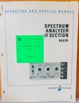 Hp 08552-90019 Model 8552B Spectrum Analyzer If Section Oper & Service Manual.. Fixed Price $49.99.