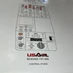 Usair Airlines Poster Instrument Panel Boeing 737-300 21X34 RR10-Y3. Fixed Price $30.00.