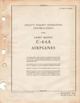 1945 Aaf Noorduyn C-64A Norseman Pilot's Flight Manual Aircraft Handbook-cd. Fixed Price $24.99.