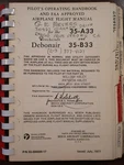 Beechcraft Debonair 35-A33 & 35-B33 Pilot's Operating Handbook. Fixed Price $101.26.