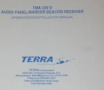Terra TMA-230D Audio Panel Mb Receiver Operation/installation Manual TMA230D. Fixed Price $150.00.