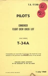 33 Page 1960 Beechcraft T-34A Mentor Pilot's Flight Crew Check List Manual On Cd. Fixed Price $14.99.