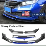 Carbon Fiber Look & Blue Front Bumper Lip Splitter Spoiler Diffuser Body Kit. Fixed Price $67.99.