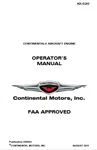 Continental IO-520 Operator S Manual X30041. Digital Book Pdf. Fixed Price $105.00.