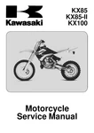 Kawasaki KX85II KX100 A1 B1 D1 Oem 2008 - 2009 Service Manual. Fixed Price $25.58.