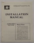 Genave ALPHA/200A Nav/com Installation Manual -original. Fixed Price $11.50.