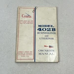 Vintage Cessna 402B Businessliner Utililiner Owner's Manual Aircraft Airplane. Fixed Price $25.46.