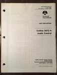Collins 387C-4 Audio Control Instruction Manual. Fixed Price $119.96.