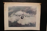 Vintage Poster Print Us Air Force C-130E Hercules Lockheed-georgia Co. Flight. Fixed Price $35.00.