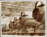 1959 Press Photo Allison 501-D13 Engines Form Line At Lockheed Burbank, Ca. Fixed Price $24.99.