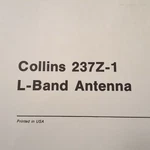 Collins 237Z-1 Antenna Install Manual. Fixed Price $48.40.