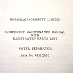 Normalair-garrett 4935C000 Water Seperator Service Parts Manual. Fixed Price $70.41.