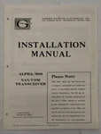 Genave ALPHA/600 Nav/com Transceiver Installation Manual-original. Fixed Price $23.00.