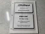 Bendix/king Ky 96A/97A Vhf Communications Transceivers Installation Manual. Fixed Price $88.43.
