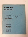 Mccauley C400 Series Service Manual No 76001 Oct 1, 1976, Original. Fixed Price $20.70.
