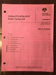 Rockwell Collins RTU-870A & RTU-870T Radio Tuning Unit Install Manual. Fixed Price $101.07.