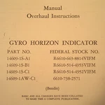 Bendix Gyro Horizon 14609 & R6610 Series Overhaul Parts Manual. Fixed Price $98.48.
