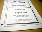 King Ky 96A And 97A Com Install Manual. Fixed Price $92.35.