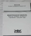Bendix King KCI-310 Flight Command Indicator Maintenance Operating Repair Manual. Fixed Price $150.00.