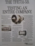 6/1992 Pub Allied Signal Aerospace Garrett TFE731-5B Dassault Falcon 900B Ad. Fixed Price $11.62.