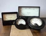 Lot Of 4 Vintage Panel Meters Weston Api Burlington Ac Dc Volts Milliamperes. Fixed Price $15.00.