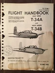 Original Beechcraft T-34A & T34B Mentor Flight Handbook Manual. Fixed Price $128.48.
