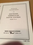 Bendix ET-A2 Electronic Temperature Datum Control Parts Manual. Fixed Price $68.52.