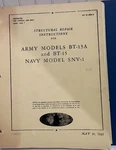 Vultee BT-13A, BT-15, SNV-1 Structural Repair Instructions Manual Older Copy. Fixed Price $37.84.