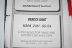 Bendix King KMA-24H-50/54 Audio Panel Install/maintenance/overhaul Manual. Fixed Price $150.00.
