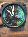 22-262-017 Garwin Beechcraft 35-33 Manifold Pressure Gauge And Fuel Flow. Fixed Price $275.00.