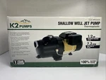 K2 Pumps Shallow Well Jet 1/2 Hp Lead Free Thermoplastic 115/230V. Fixed Price $75.00.