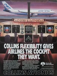 11/1987 Pub Rockwell Collins Avionics Boeing 747-400 Airliner Original Ad. Fixed Price $11.79.