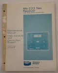 Bendix RN-222 Nav Receiver With Glide Slope Supplement Maintenance Manual-origin. Fixed Price $20.70.