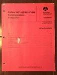 Rockwell Collins VHF-251, 251S & 251E Com Install Manual. Fixed Price $94.34.