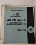 Edo-aire A-550/AM-550/AM-660 Audio Amplifier Marker Beacon Receiver Technical M.. Fixed Price $32.20.