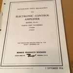 Bendix Electronic Control Amplifier EA-F2 Parts Manual. Fixed Price $68.52.