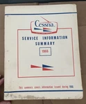 1966 Cessna Service Information Summary Manual All Models, Original Read. Fixed Price $23.96.