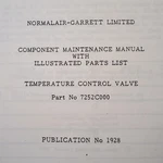 Normalair-garrett 7252C000 Temperature Control Valve Service Parts Manual. Fixed Price $73.92.