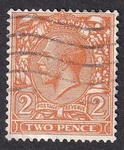 Great Britain King George V 1924-26 2D Watermark Sideways Used. Sg 421B 100. Fixed Price $10.00.