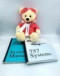 Lot Of 2 Boeing System Manual 757 737-600-700-800 & Pink Aviator Bear 13" Plush. Fixed Price $90.99.