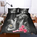 3D Beauty Pink Rose Telephone Black Quilt Cover Bedding Sets Pillowcases 64. Fixed Price $86.19.