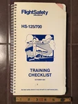 HS-125/700 Training Checklist Manual. Fixed Price $69.87.