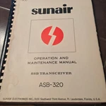 Sunair ASB-320 Ssb Operation & Service Manual. Fixed Price $111.54.
